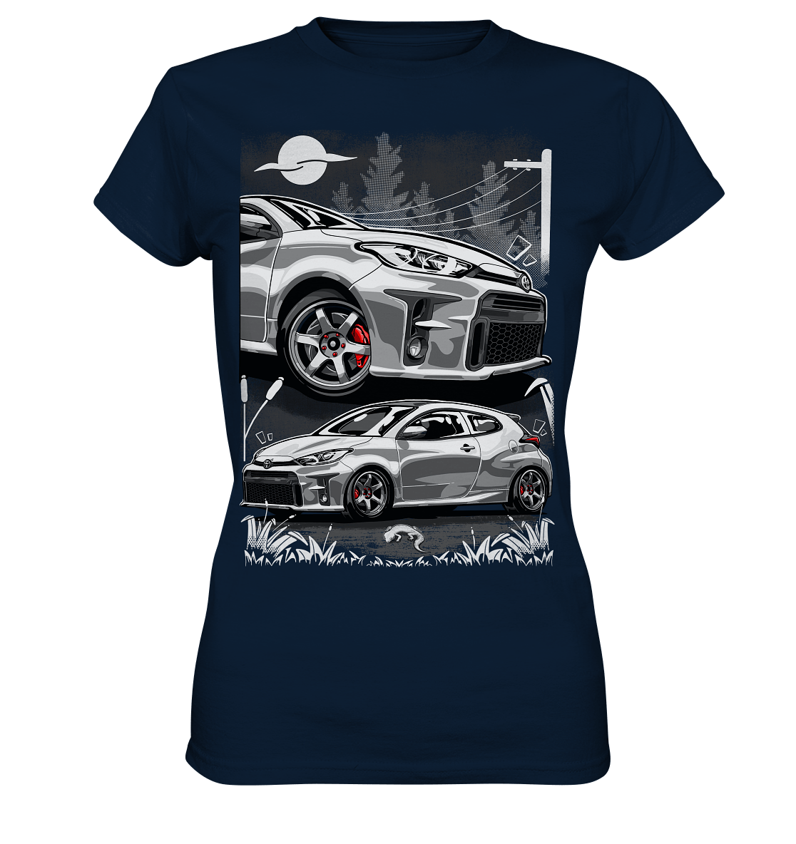 Two Face Yaris GR - Ladies Premium Shirt - MotoMerch.de