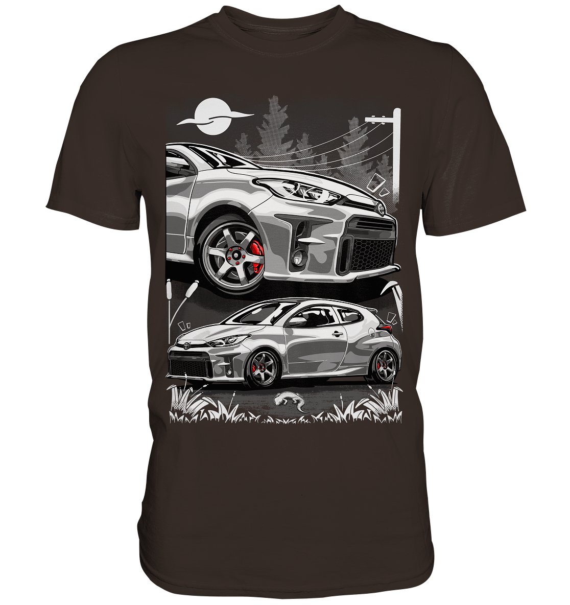 Two Face Yaris GR - Premium Shirt - MotoMerch.de