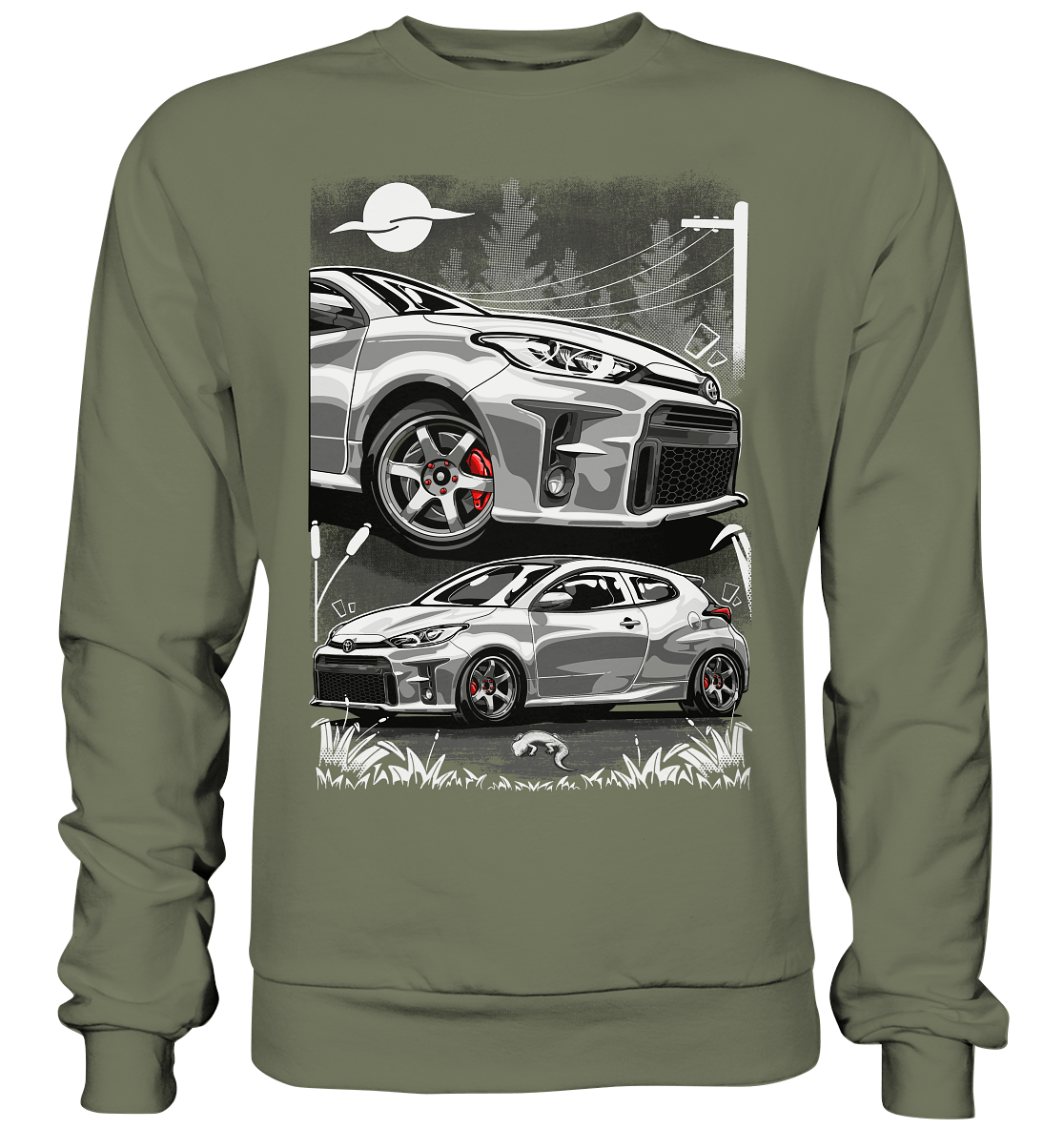 Two Face Yaris GR - Premium Sweatshirt - MotoMerch.de