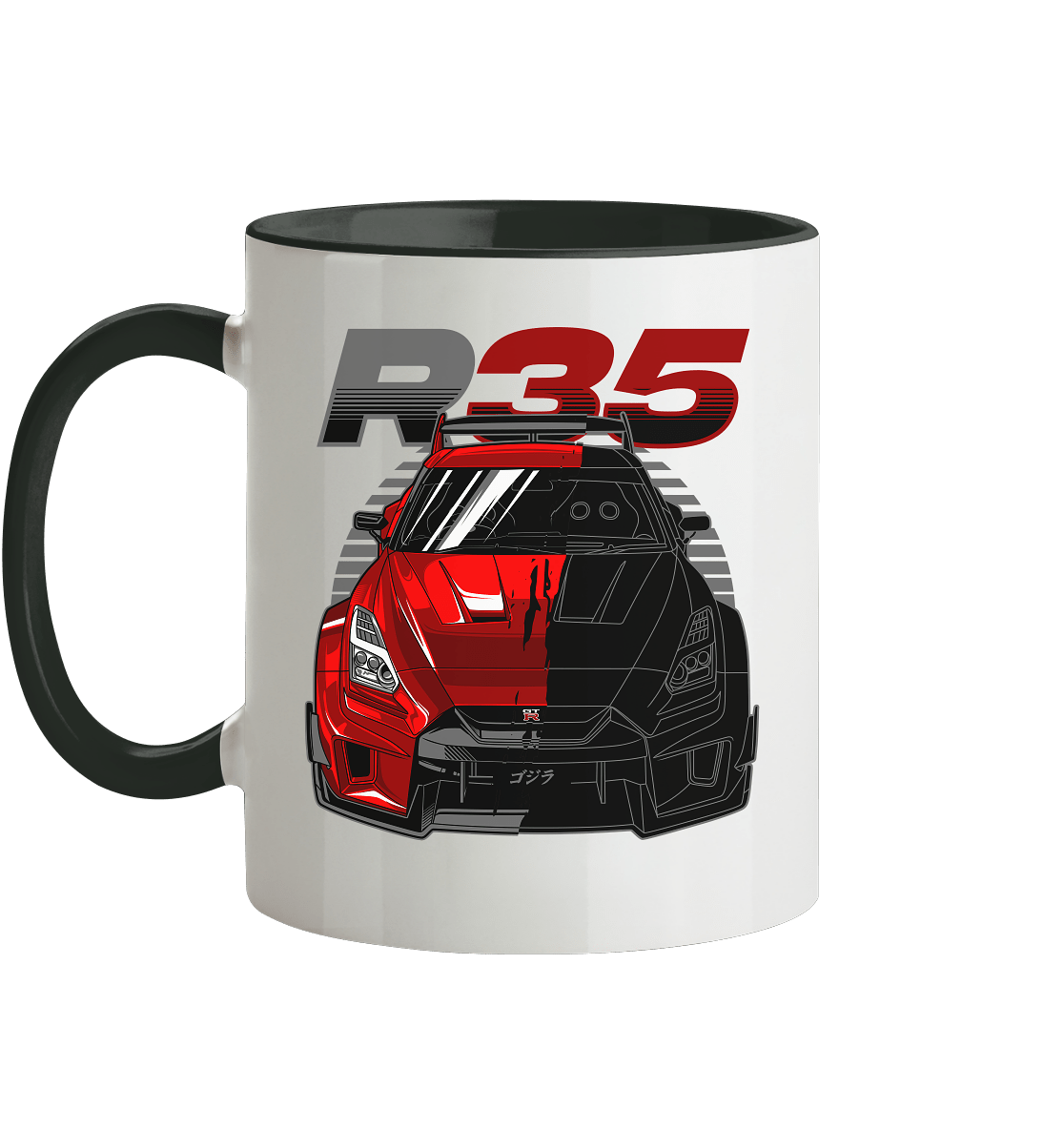 TwoFace Nissan R35 GT-R - Tasse zweifarbig - MotoMerch.de