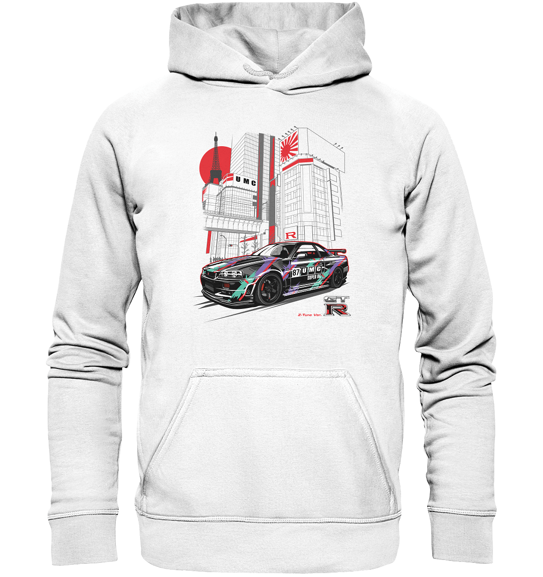 UMC Nissan Skyline R34 GT-R - Basic Unisex Hoodie - MotoMerch.de