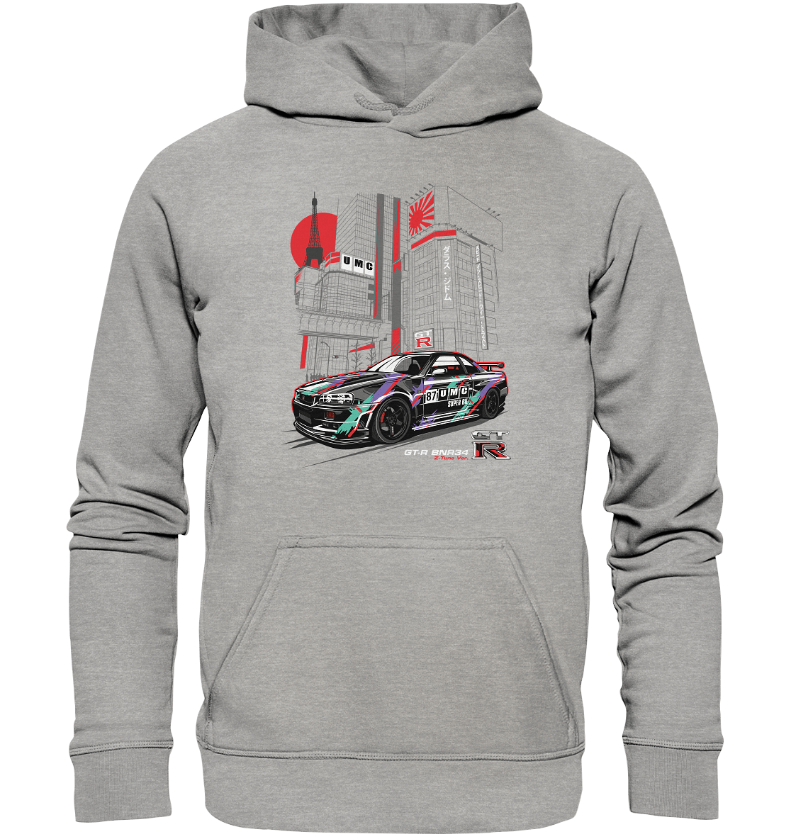 UMC Nissan Skyline R34 GT-R - Basic Unisex Hoodie - MotoMerch.de