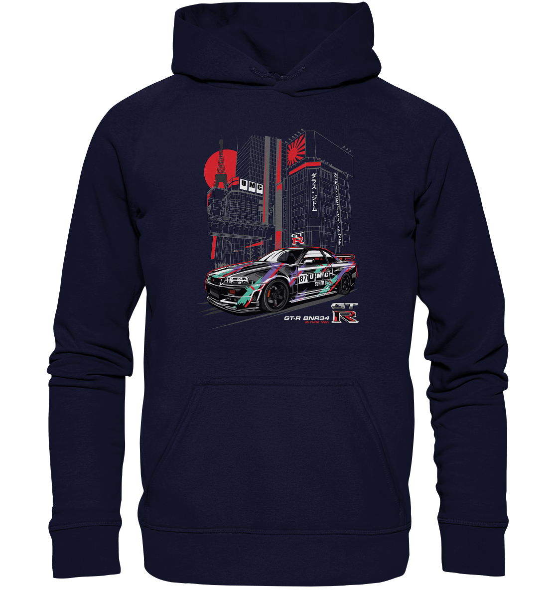 UMC Nissan Skyline R34 GT-R - Basic Unisex Hoodie - MotoMerch.de