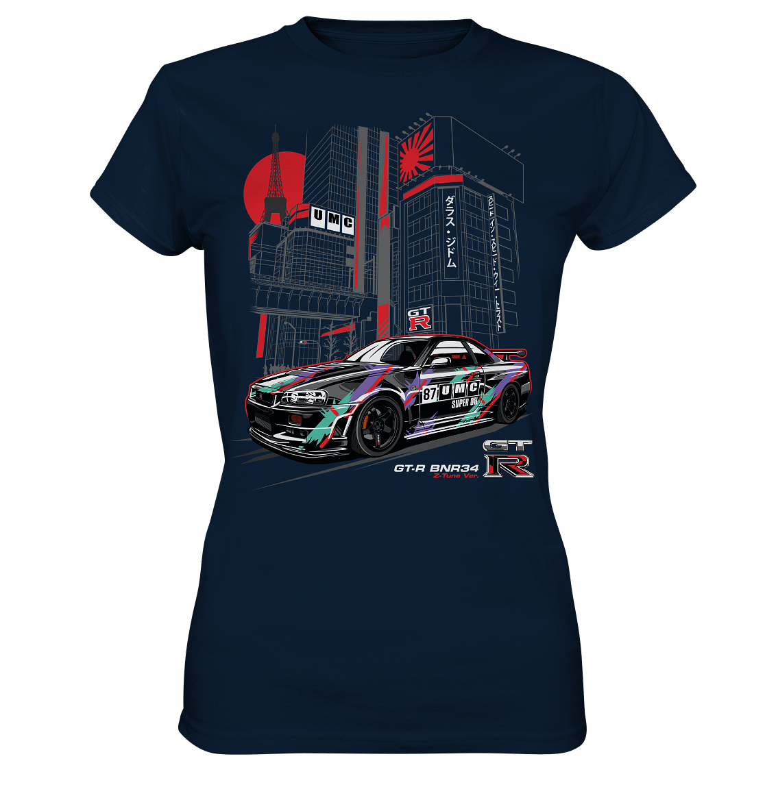 UMC Nissan Skyline R34 GT-R - Ladies Premium Shirt - MotoMerch.de