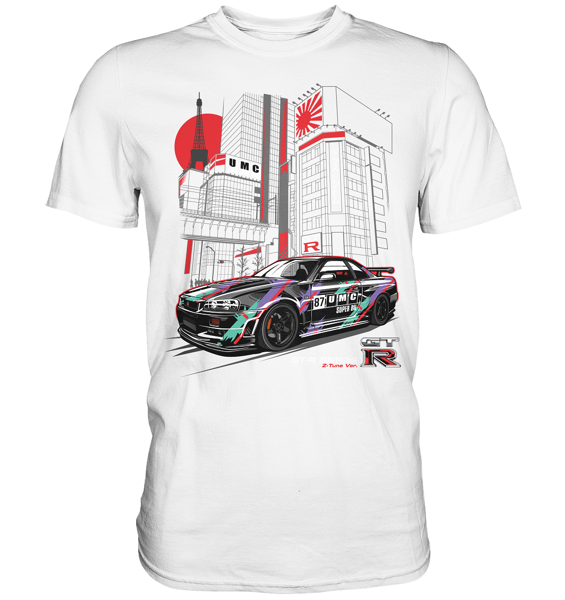 UMC Nissan Skyline R34 GT-R - Premium Shirt - MotoMerch.de