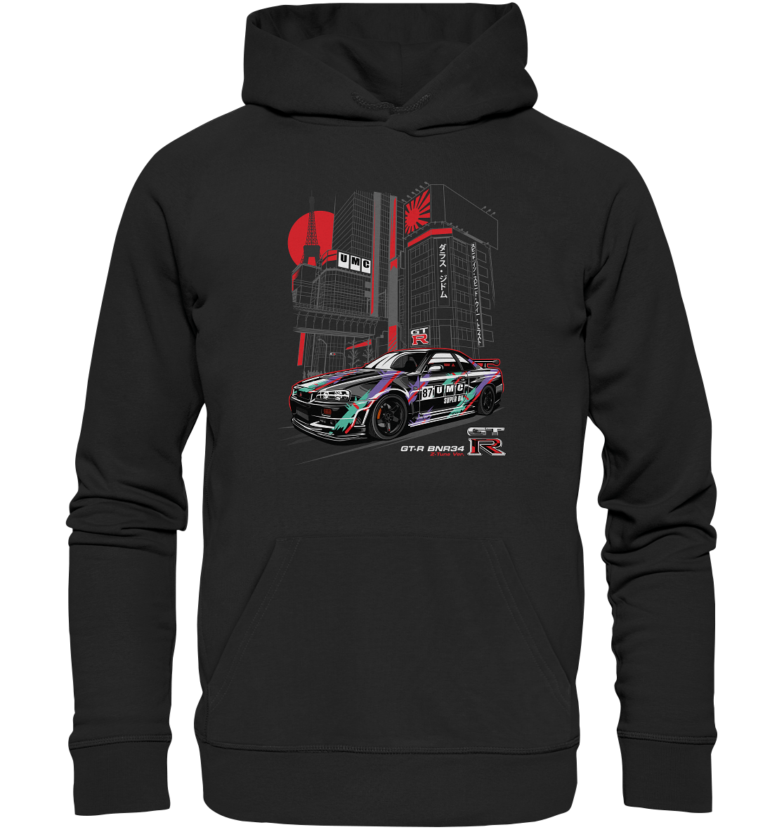 UMC Nissan Skyline R34 GT-R - Premium Unisex Hoodie - MotoMerch.de