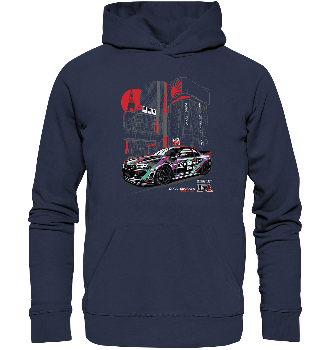 UMC Nissan Skyline R34 GT-R - Premium Unisex Hoodie - MotoMerch.de
