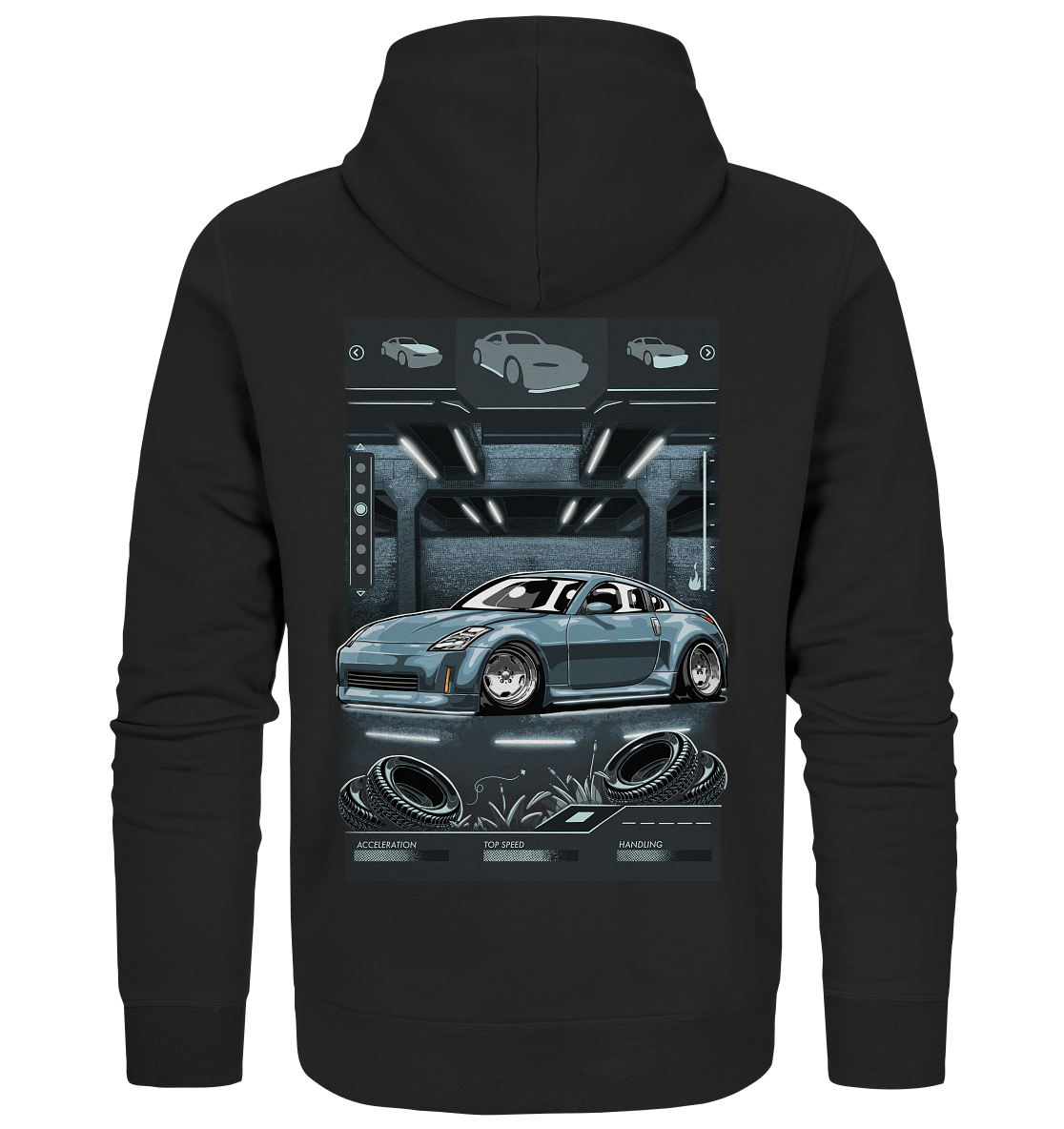 Underground Nissan 350Z - Organic Zipper - MotoMerch.de