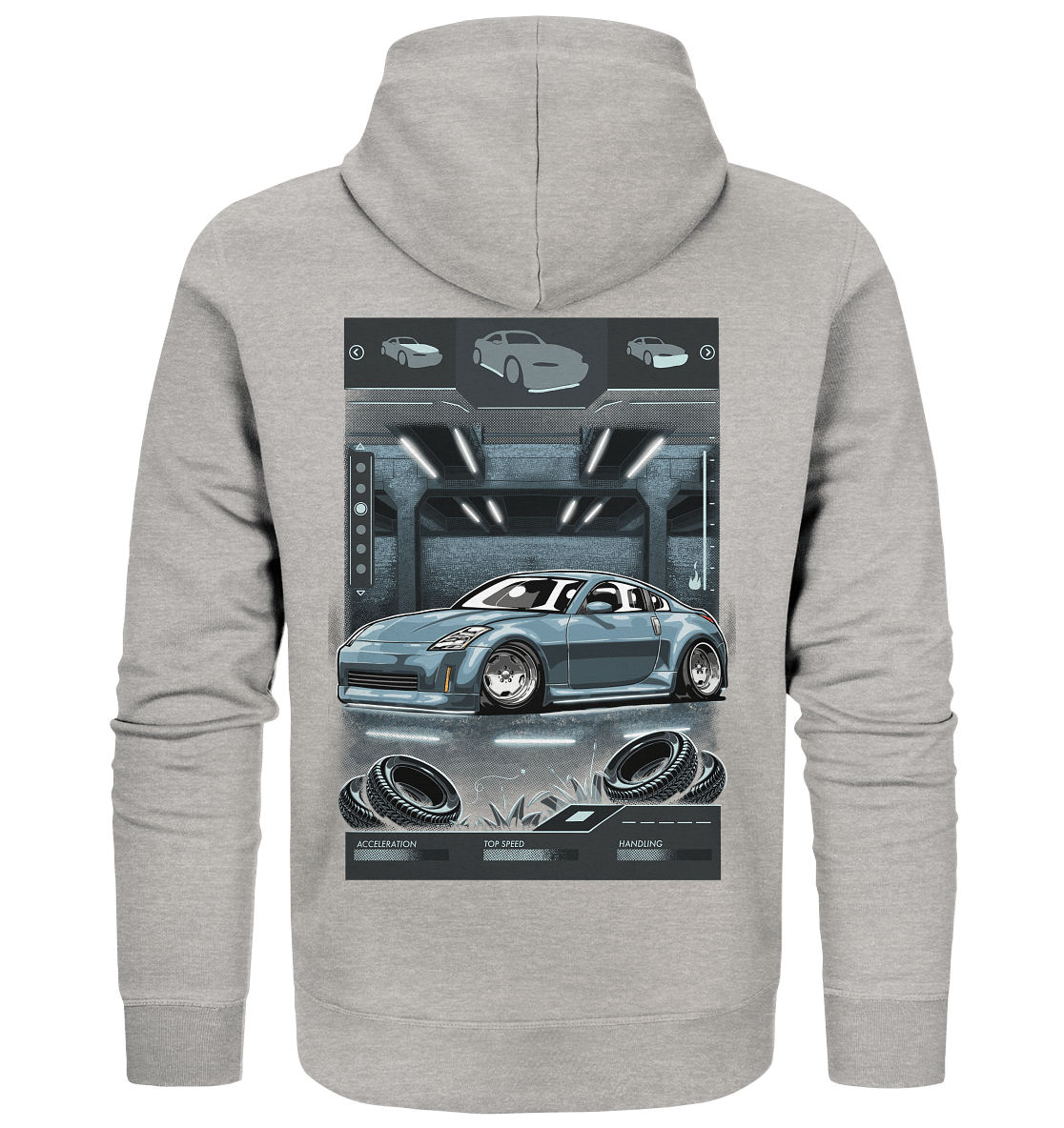 Underground Nissan 350Z - Organic Zipper - MotoMerch.de