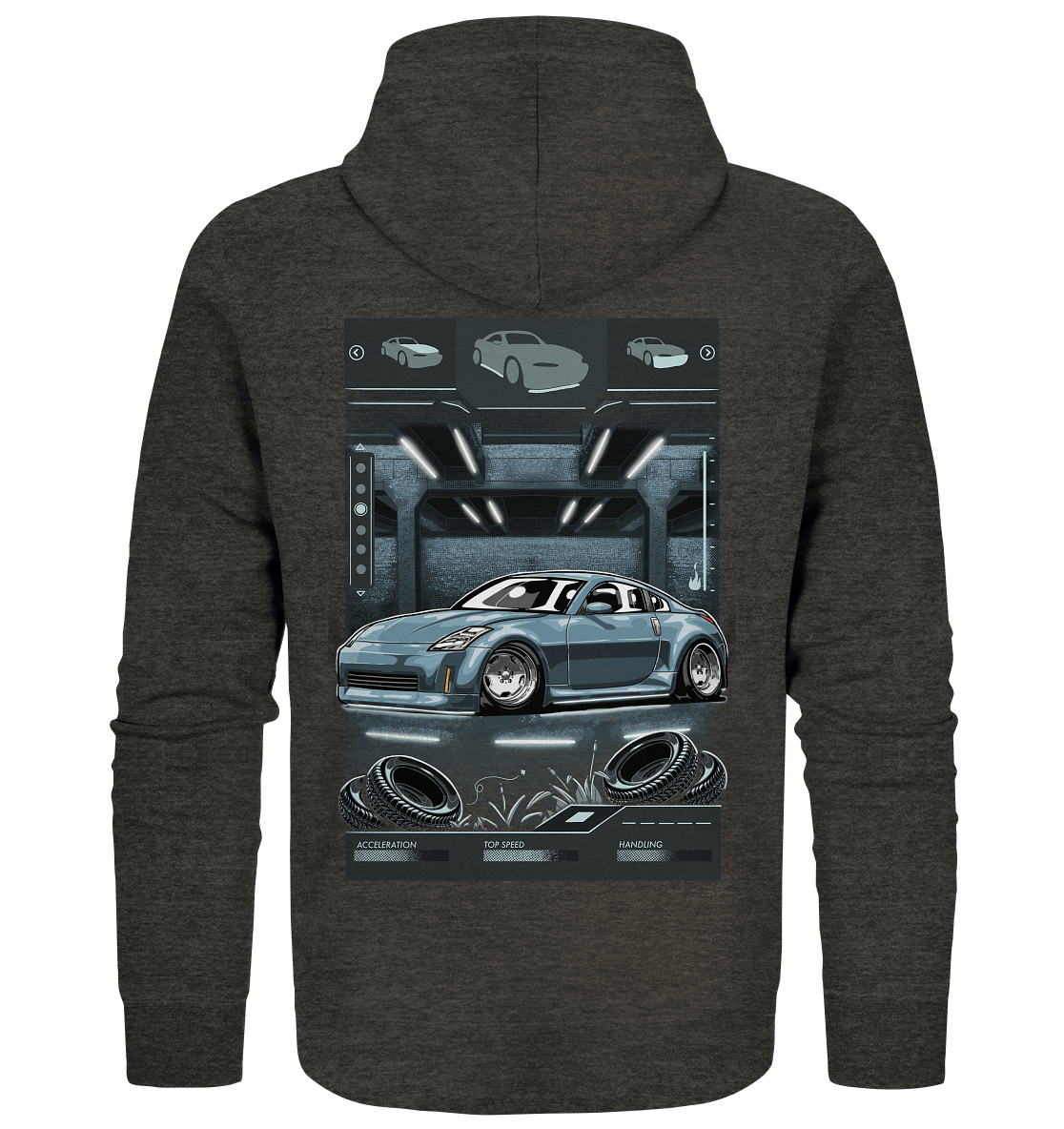 Underground Nissan 350Z - Organic Zipper - MotoMerch.de