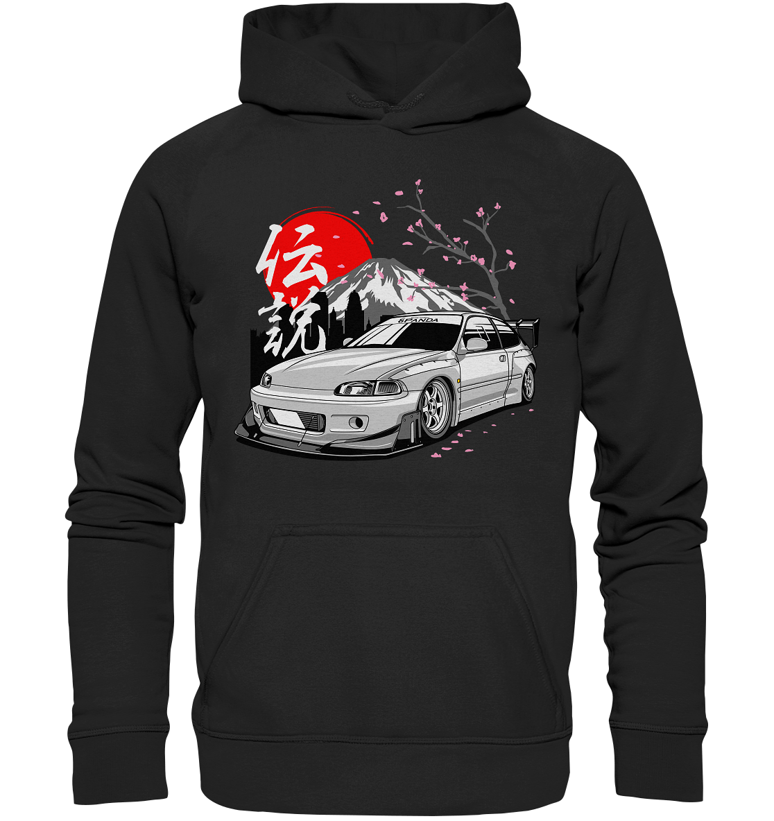 Widebody Honda Civic EG6 - Basic Unisex Hoodie - MotoMerch.de