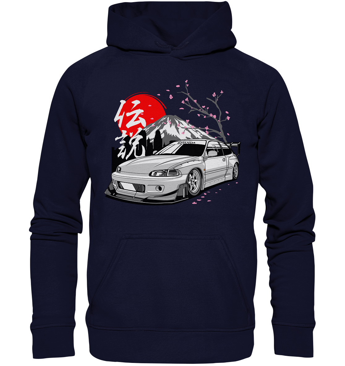 Widebody Honda Civic EG6 - Basic Unisex Hoodie XL - MotoMerch.de