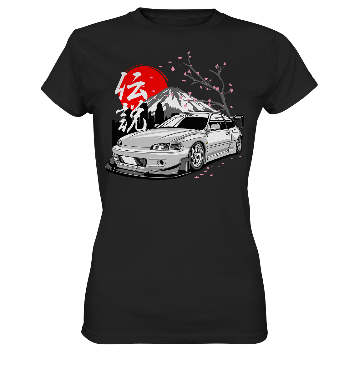 Widebody Honda Civic EG6 - Ladies Premium Shirt - MotoMerch.de