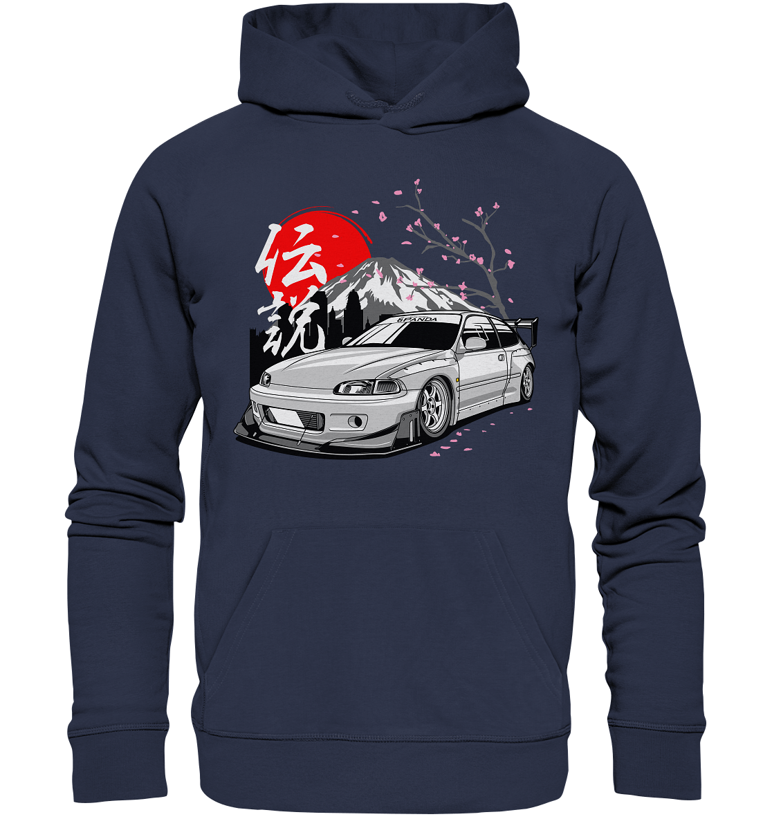 Widebody Honda Civic EG6 - Premium Unisex Hoodie - MotoMerch.de