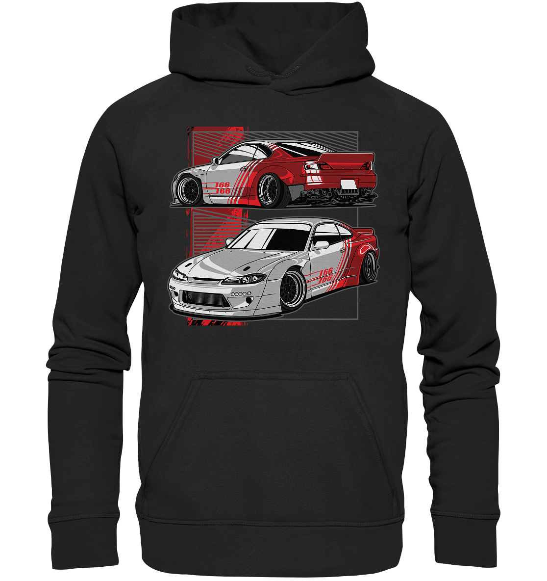 Widebody Nissan Silvia S15 - Basic Unisex Hoodie XL - MotoMerch.de