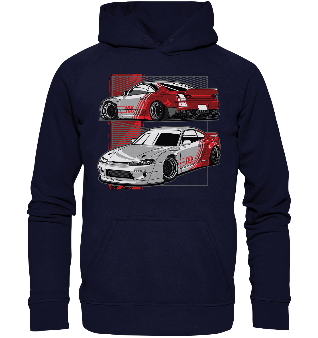Widebody Nissan Silvia S15 - Basic Unisex Hoodie XL - MotoMerch.de