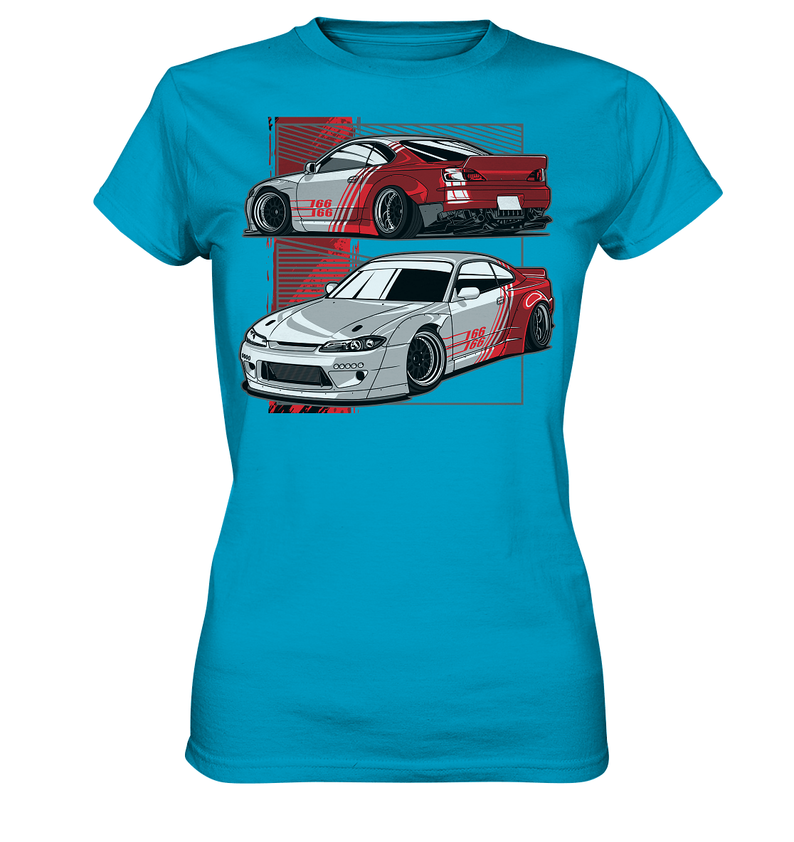 Widebody Nissan Silvia S15 - Ladies Premium Shirt - MotoMerch.de