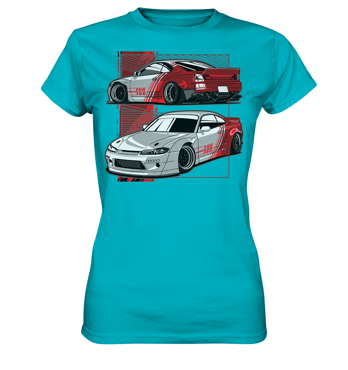 Widebody Nissan Silvia S15 - Ladies Premium Shirt - MotoMerch.de