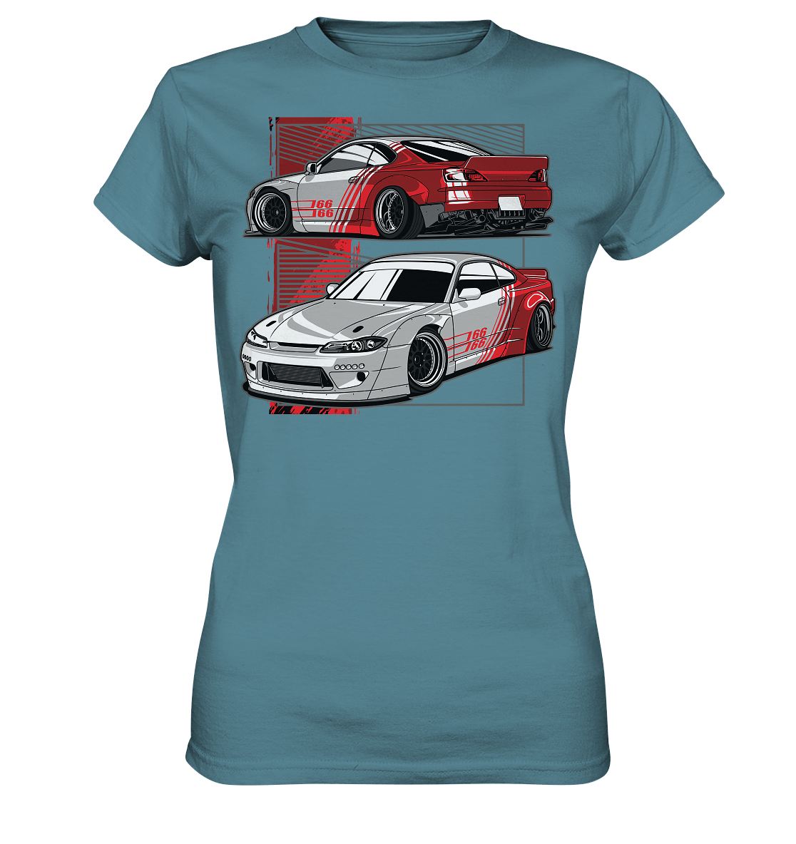 Widebody Nissan Silvia S15 - Ladies Premium Shirt - MotoMerch.de
