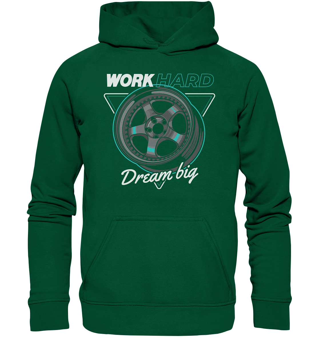 WORK hard - Basic Unisex Hoodie - MotoMerch.de