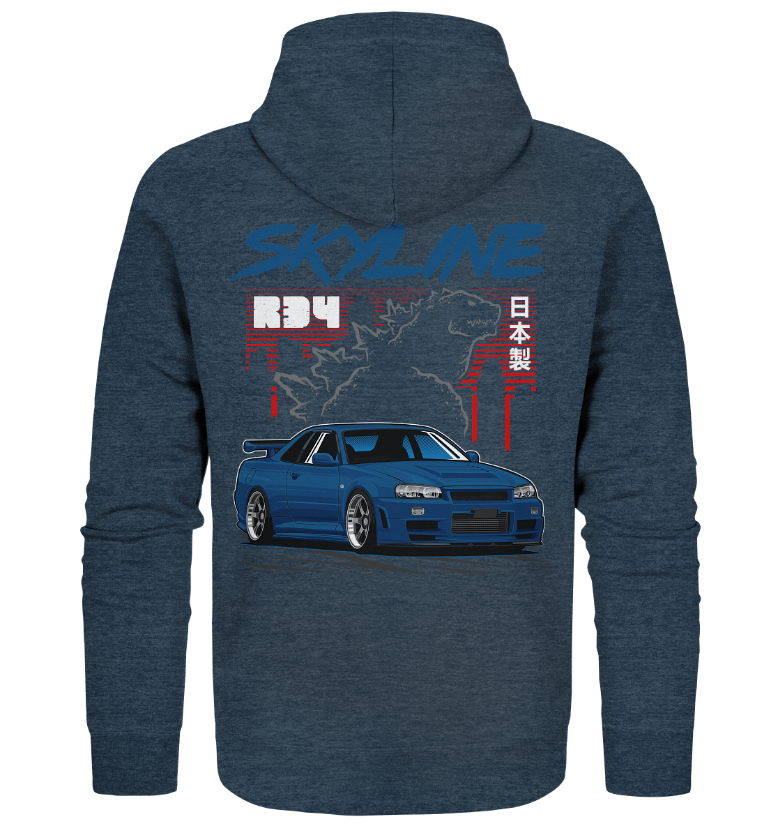 Zilla R34 GT-R - Organic Zipper - MotoMerch.de