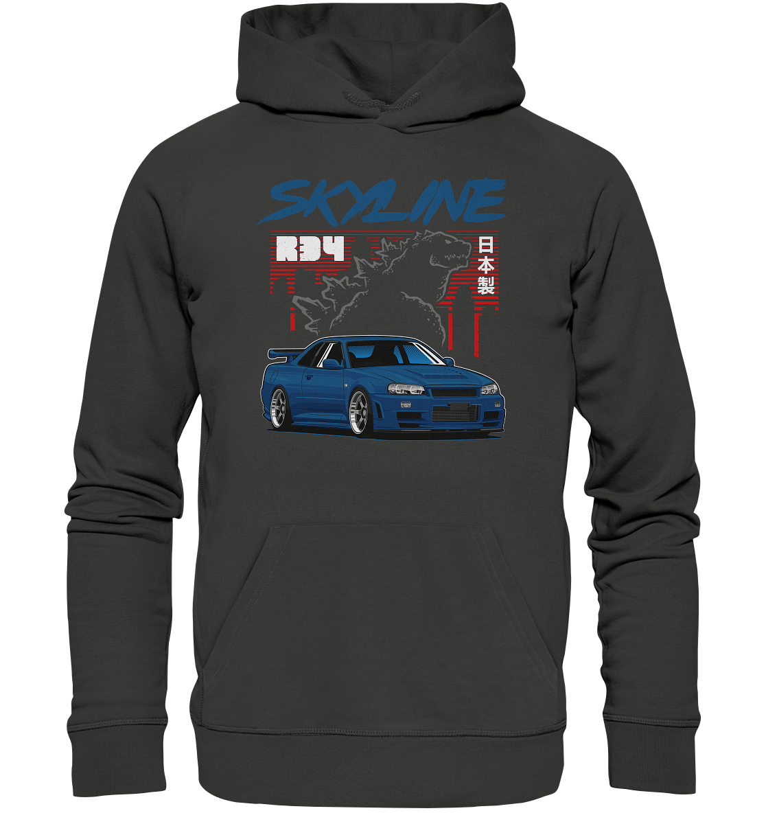 Zilla R34 GT-R - Premium Unisex Hoodie - MotoMerch.de