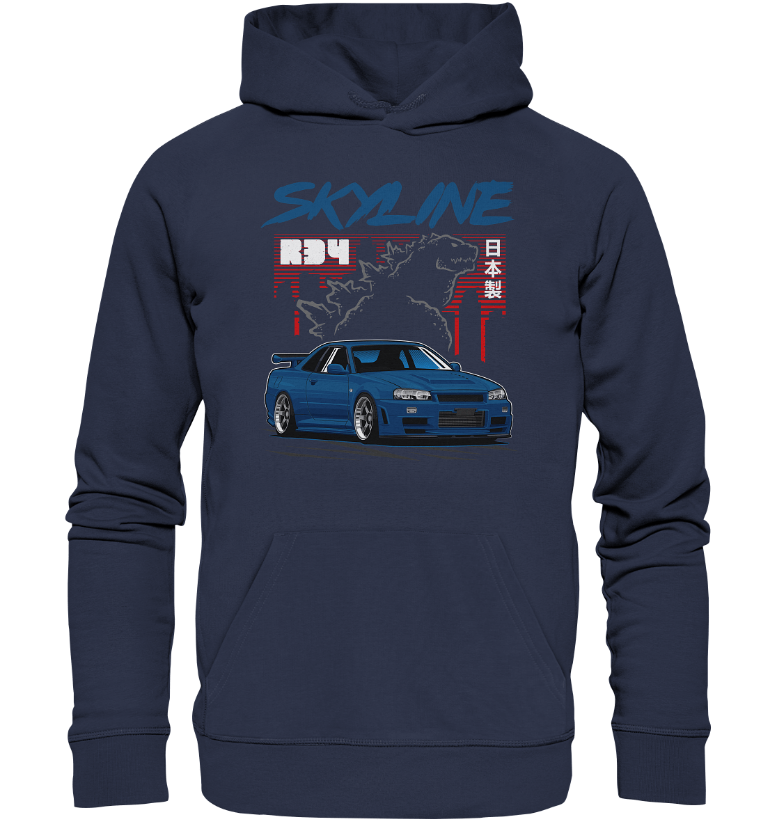 Zilla R34 GT-R - Premium Unisex Hoodie - MotoMerch.de