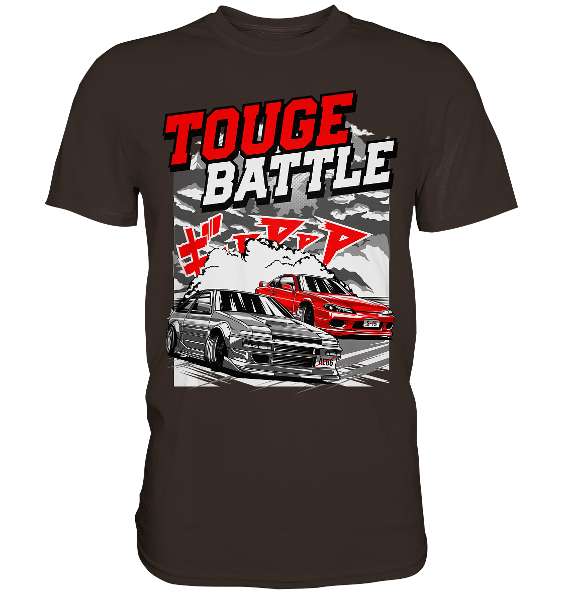 AE86 vs. S15 Touge - Premium Shirt - MotoMerch.de