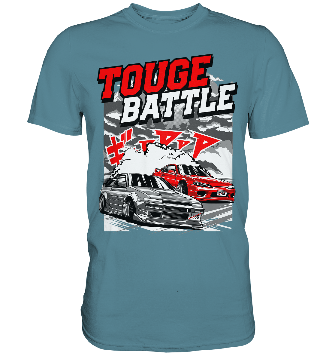 AE86 vs. S15 Touge - Premium Shirt - MotoMerch.de