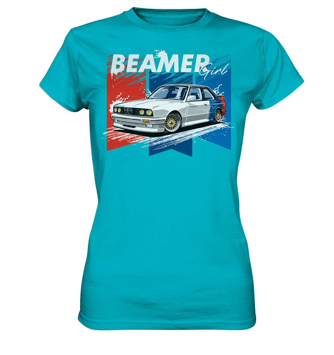 Beamer Girl BMW E30 - Ladies Premium Shirt - MotoMerch.de