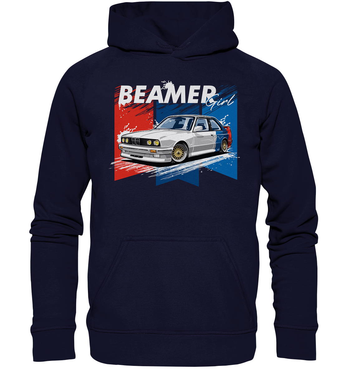 Beamer Girl E30 - Basic Unisex Hoodie XL - MotoMerch.de
