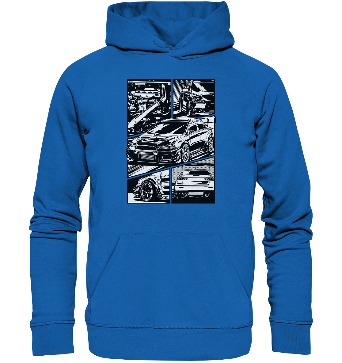 black and white Lancer Evo X - Premium Unisex Hoodie - MotoMerch.de