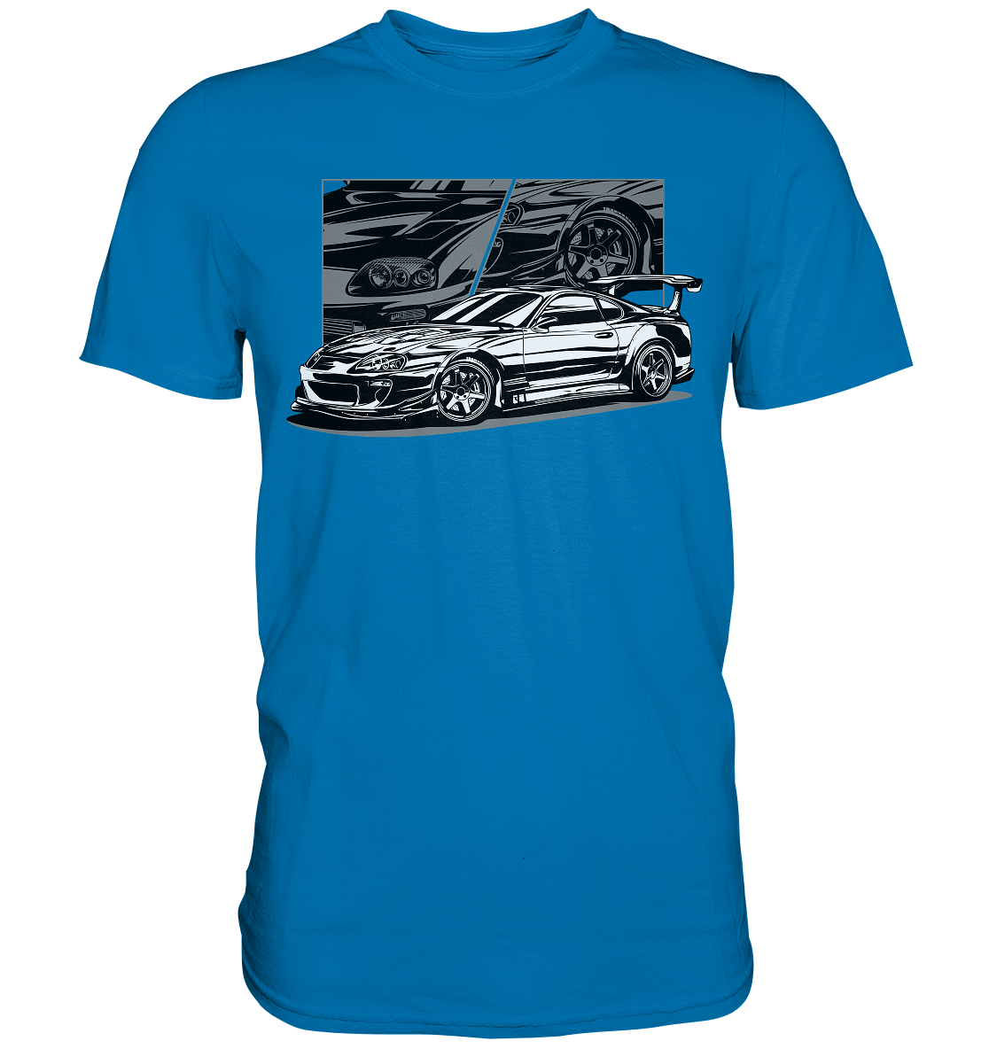 Black and White Supra MK4 - Premium Shirt - MotoMerch.de