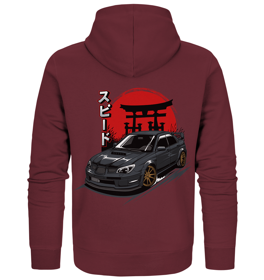 Black Hawkeye WRX STI - Organic Zipper - MotoMerch.de