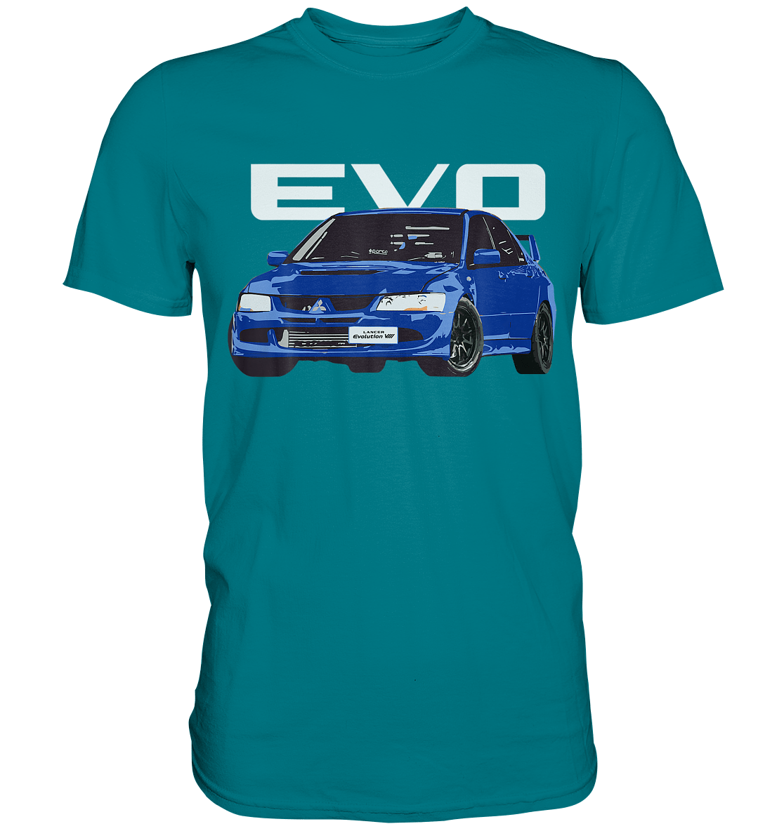 Blue Lancer Evo 8 - Premium Shirt - MotoMerch.de