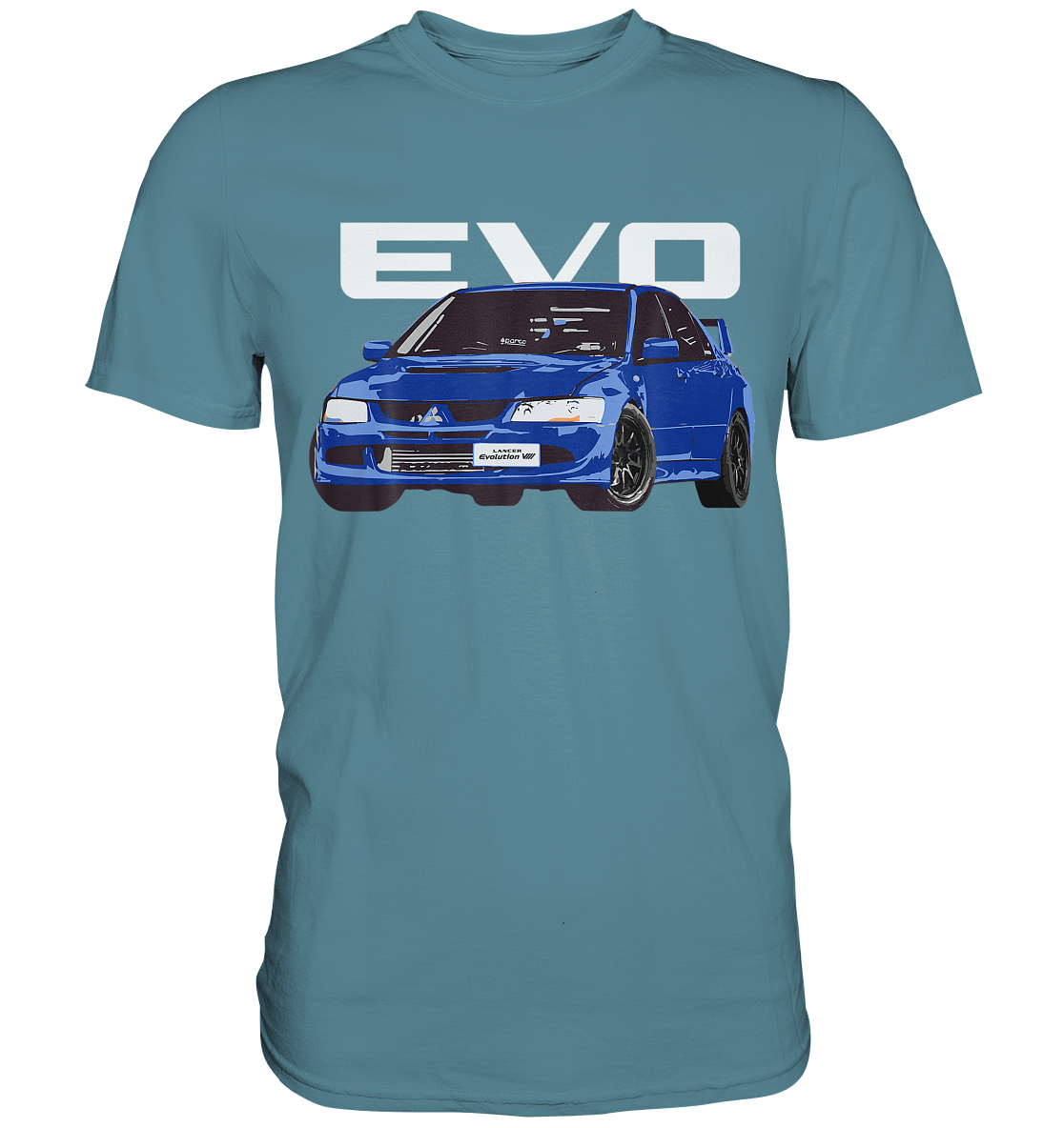 Blue Lancer Evo 8 - Premium Shirt - MotoMerch.de