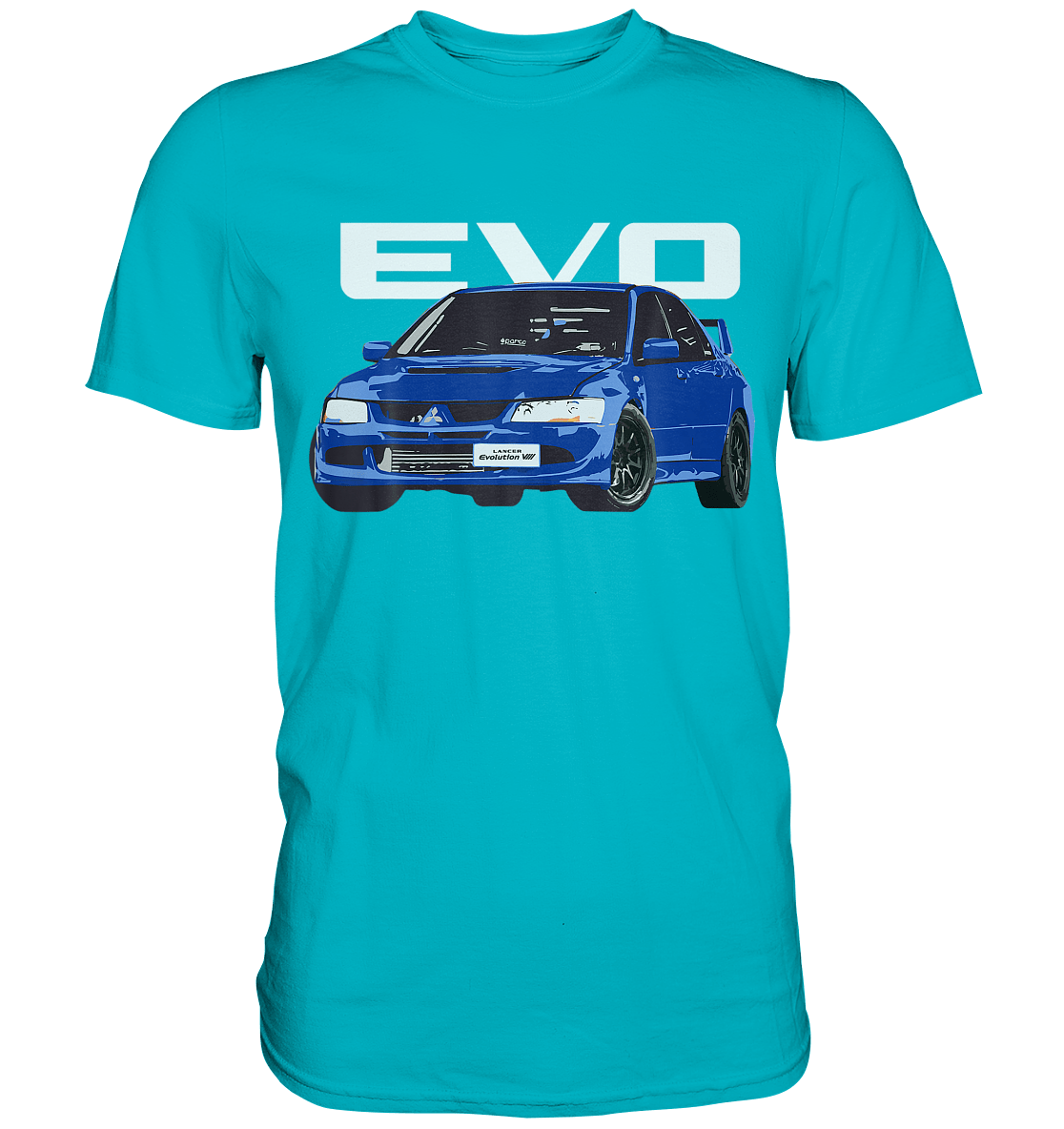 Blue Lancer Evo 8 - Premium Shirt - MotoMerch.de