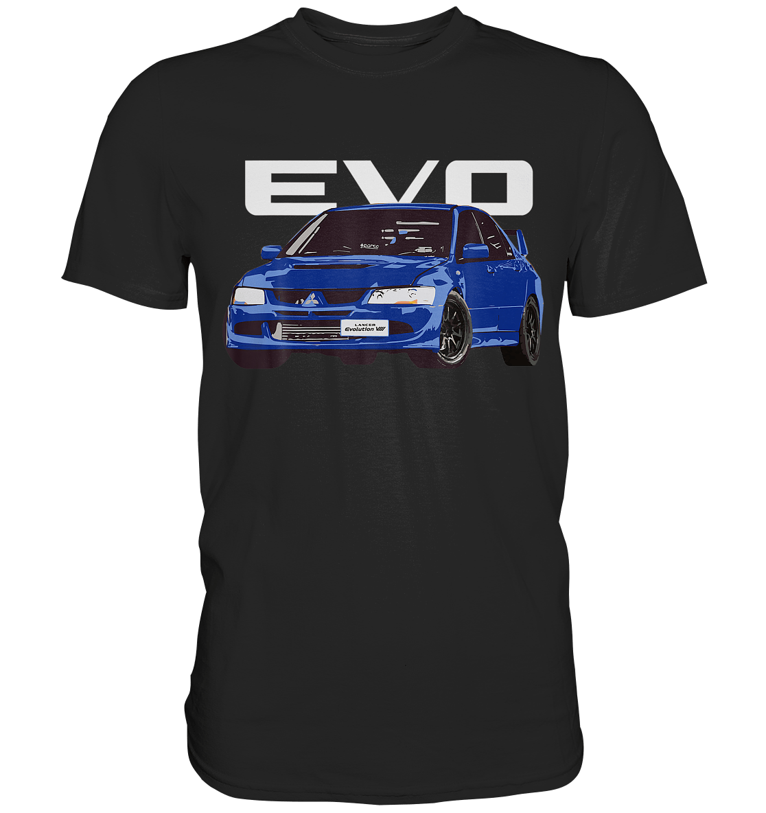 Blue Lancer Evo 8 - Premium Shirt - MotoMerch.de