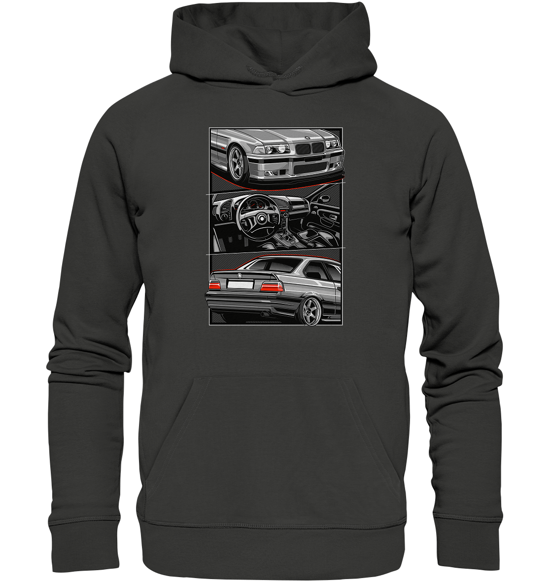 Classic E36 - Premium Unisex Hoodie - MotoMerch.de