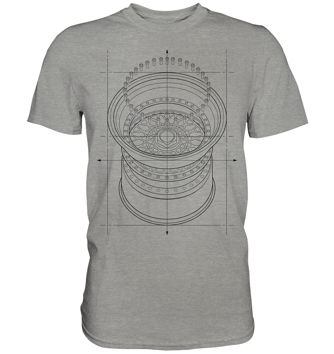 Deep Dish dunkel - Premium Shirt - MotoMerch.de