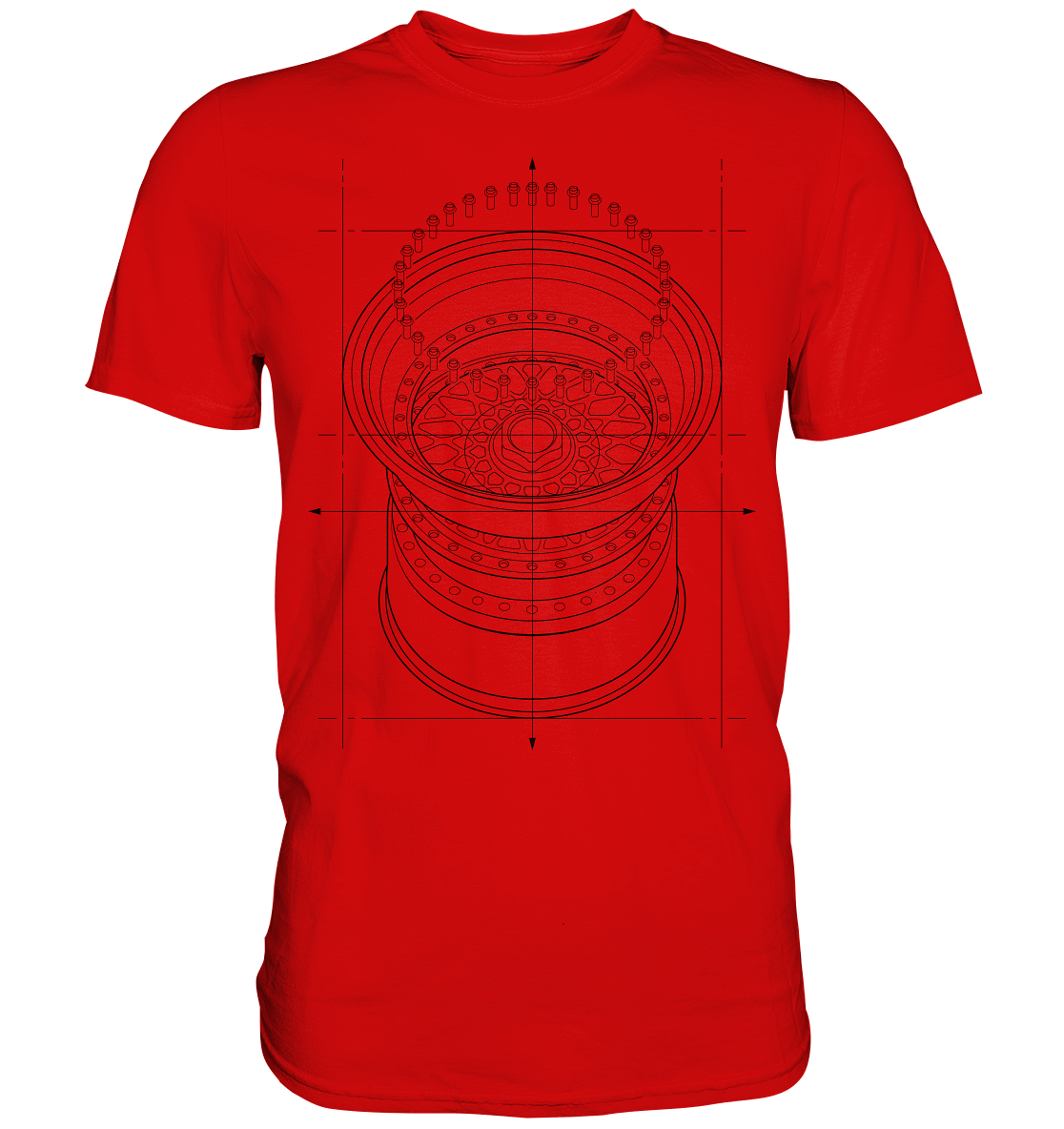 Deep Dish dunkel - Premium Shirt - MotoMerch.de