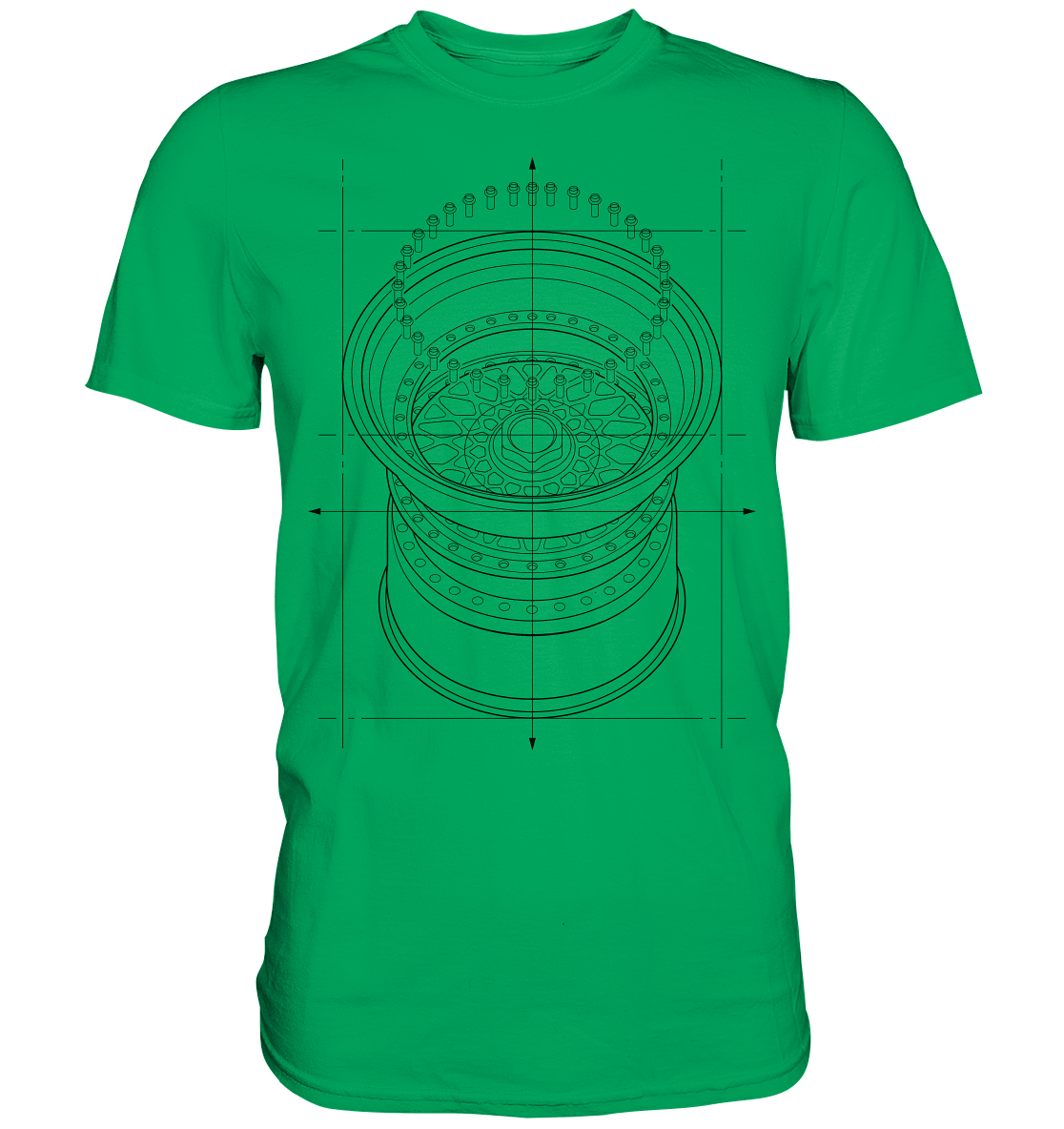 Deep Dish dunkel - Premium Shirt - MotoMerch.de