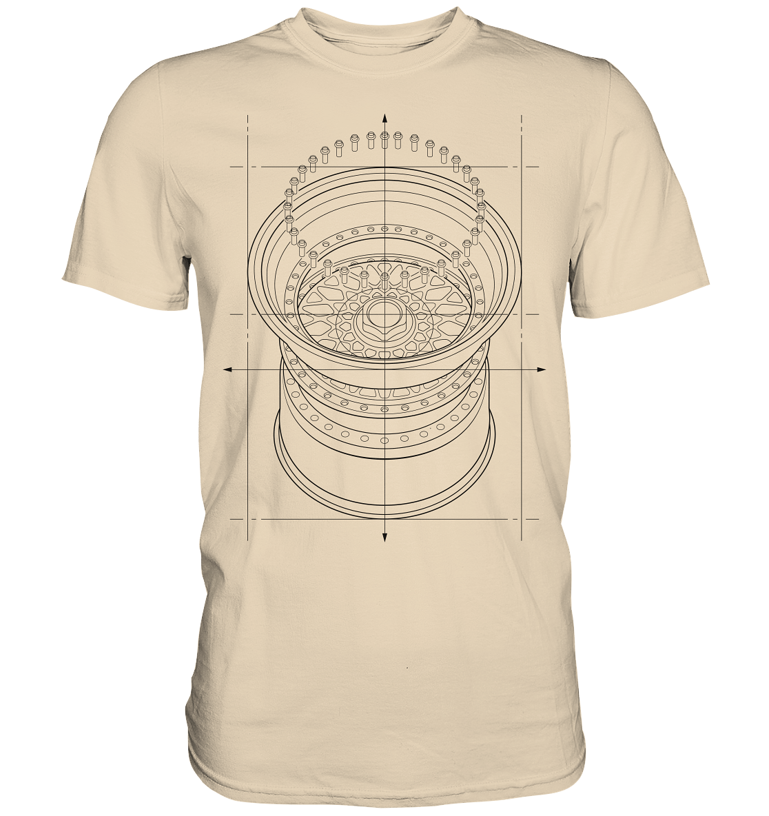 Deep Dish dunkel - Premium Shirt - MotoMerch.de