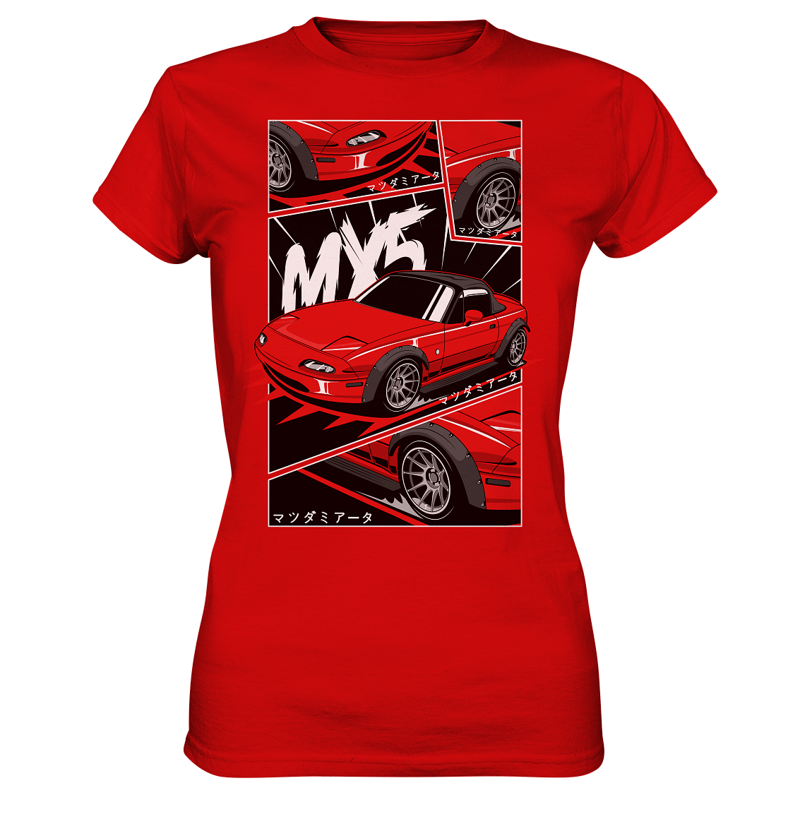 Flared Miata MX5 - Ladies Premium Shirt - MotoMerch.de