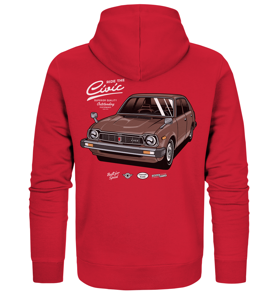 Honda Civic 1972 - Organic Zipper - MotoMerch.de