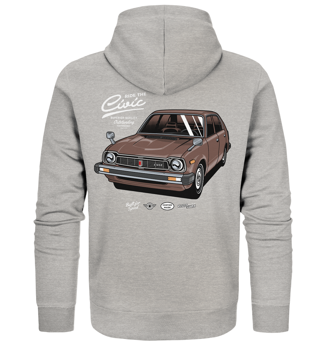 Honda Civic 1972 - Organic Zipper - MotoMerch.de