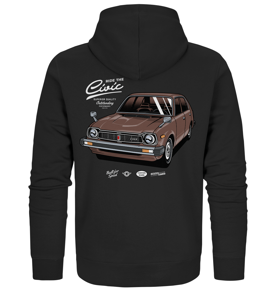 Honda Civic 1972 - Organic Zipper - MotoMerch.de