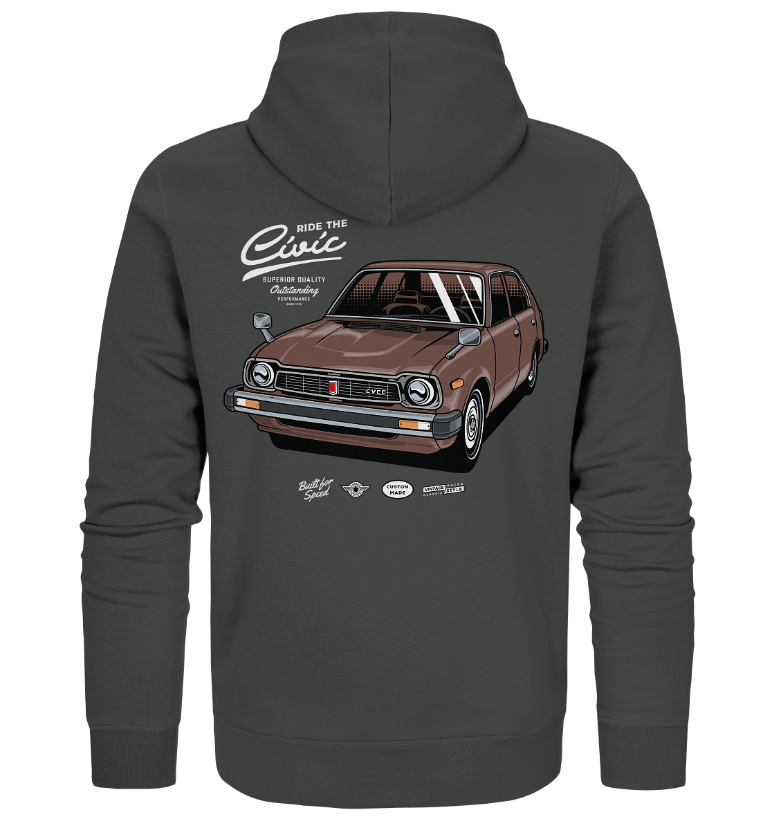 Honda Civic 1972 - Organic Zipper - MotoMerch.de