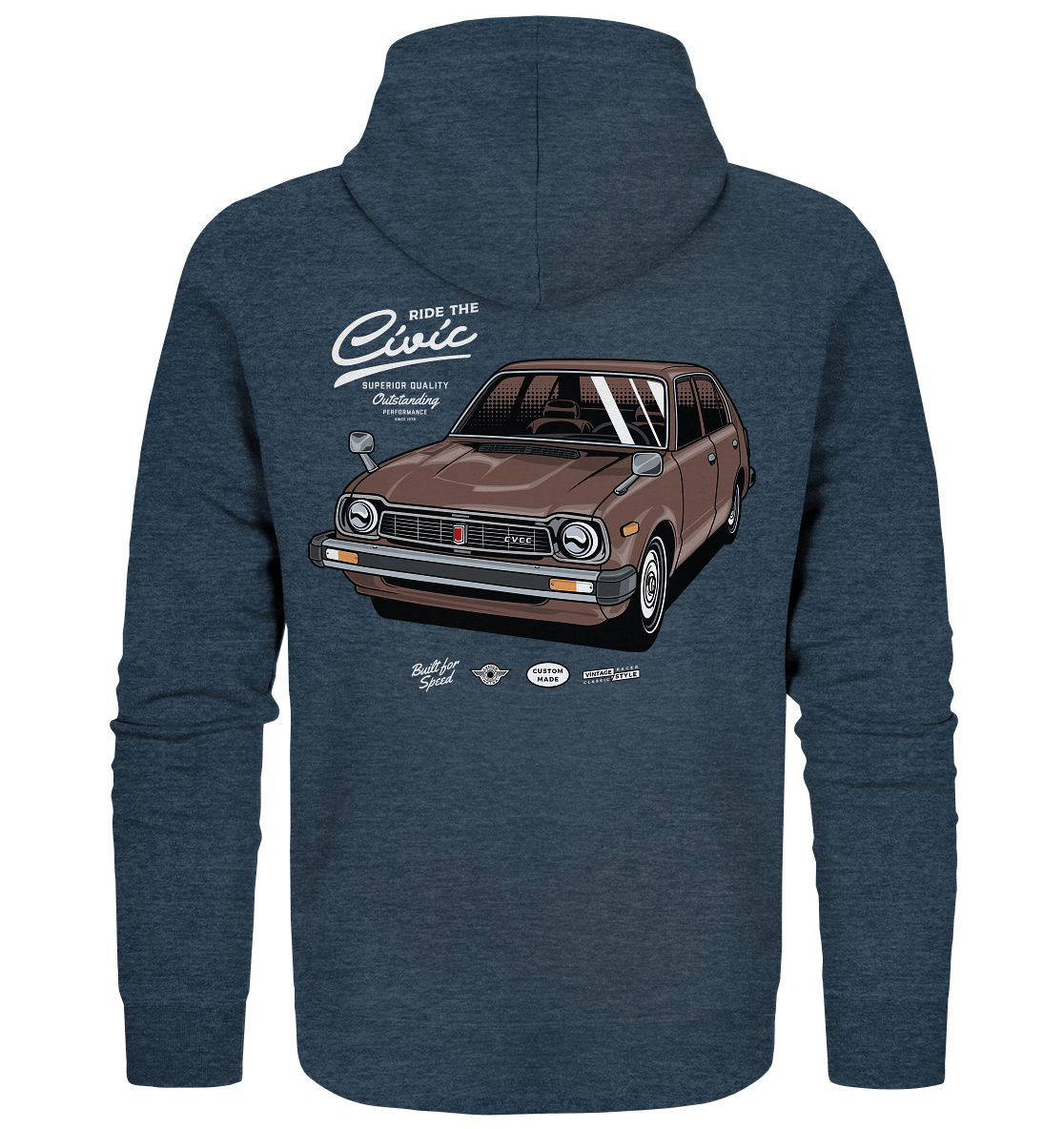 Honda Civic 1972 - Organic Zipper - MotoMerch.de