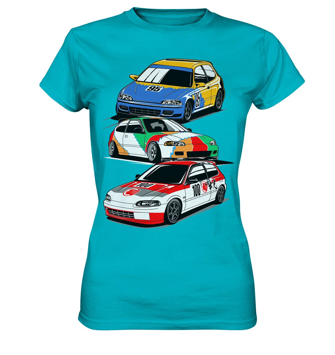 Honda Civic Hatch Gang - Ladies Premium Shirt - MotoMerch.de